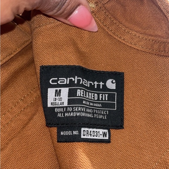 Carhartt Tan Insulated Bib Overalls - Picture 4 of 4